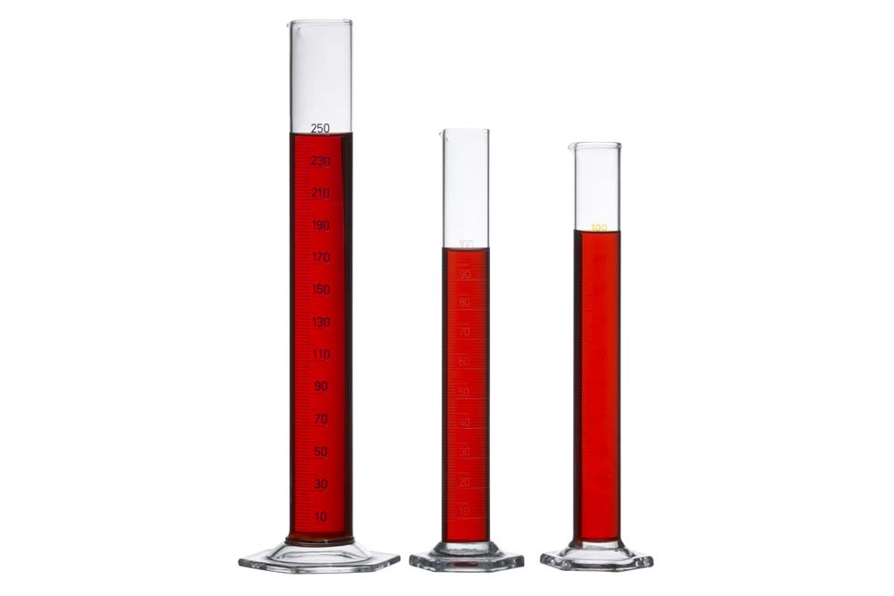 Градуировка на мерном цилиндре